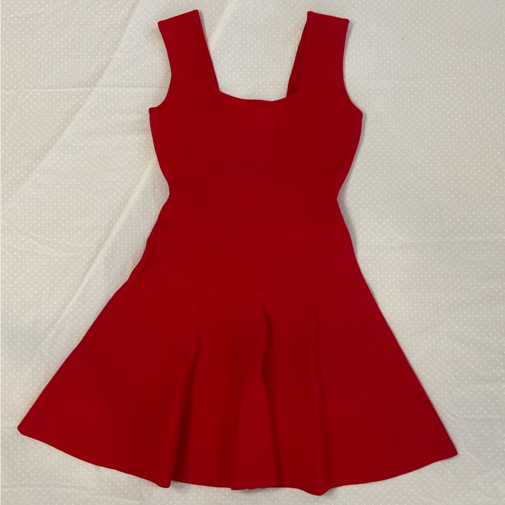 BCBG Maxazria Izella Red Bandage Back Cutout Skater
Dress Poppy